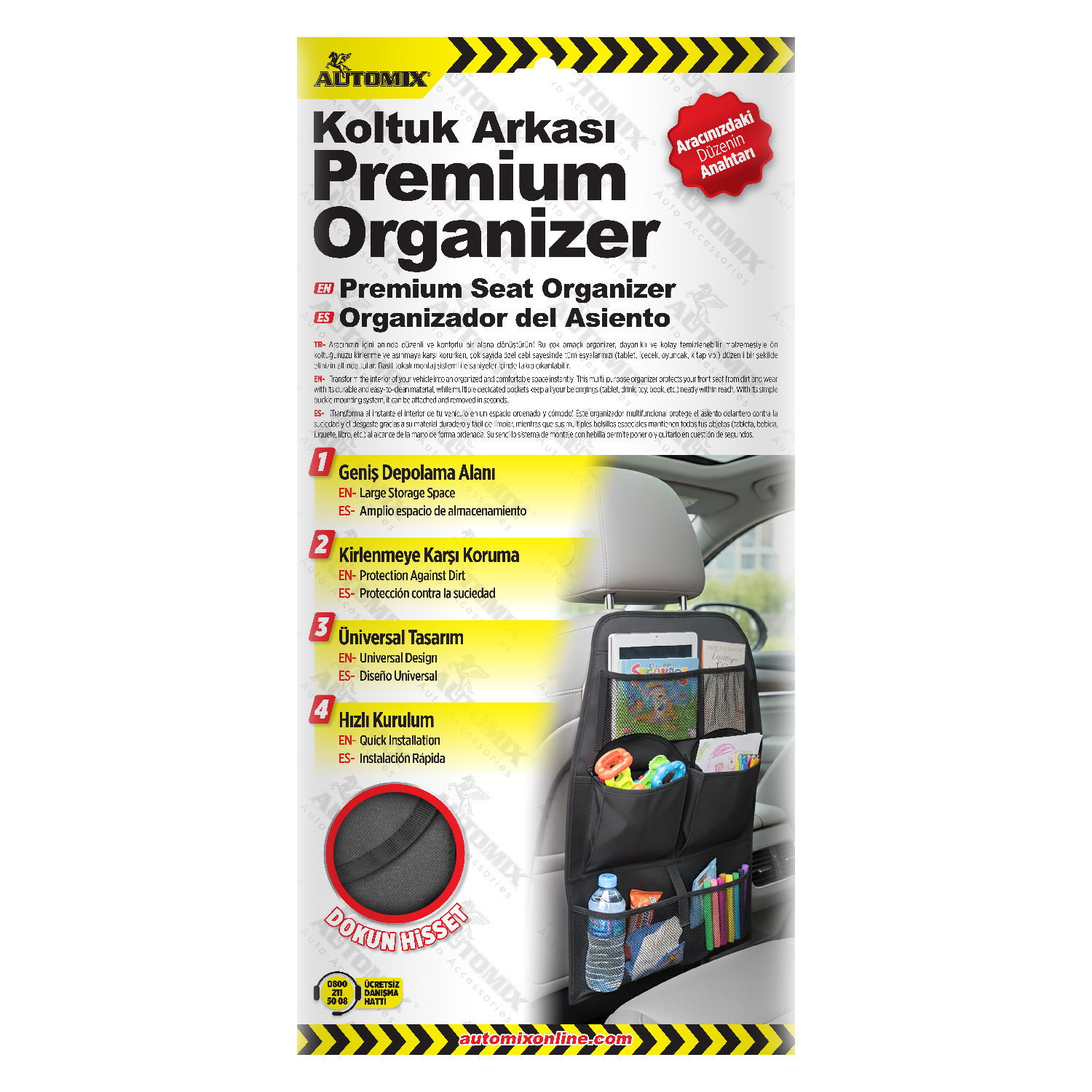 AUTOMIX PREMIUM KOLTUK ARKASI ORGANIZER